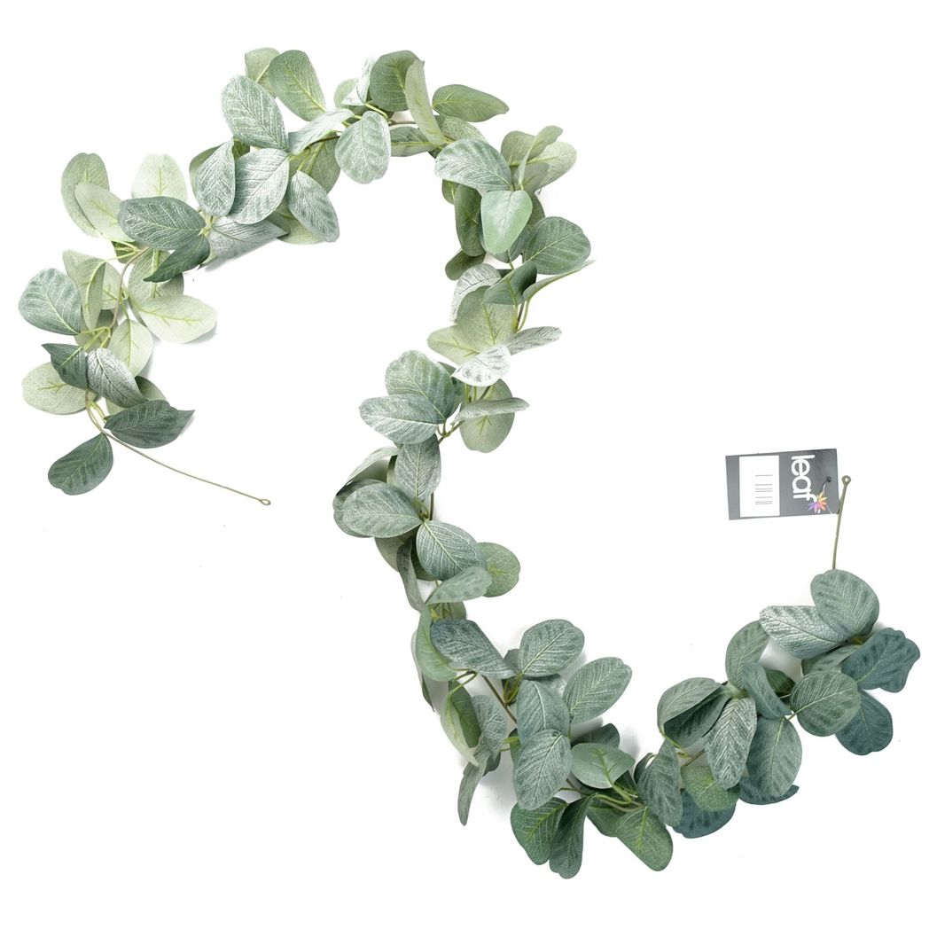 Leaf 150cm Artificial Hanging Trailing Evergreen Plant with Green Silk Leaves, No Planter Included