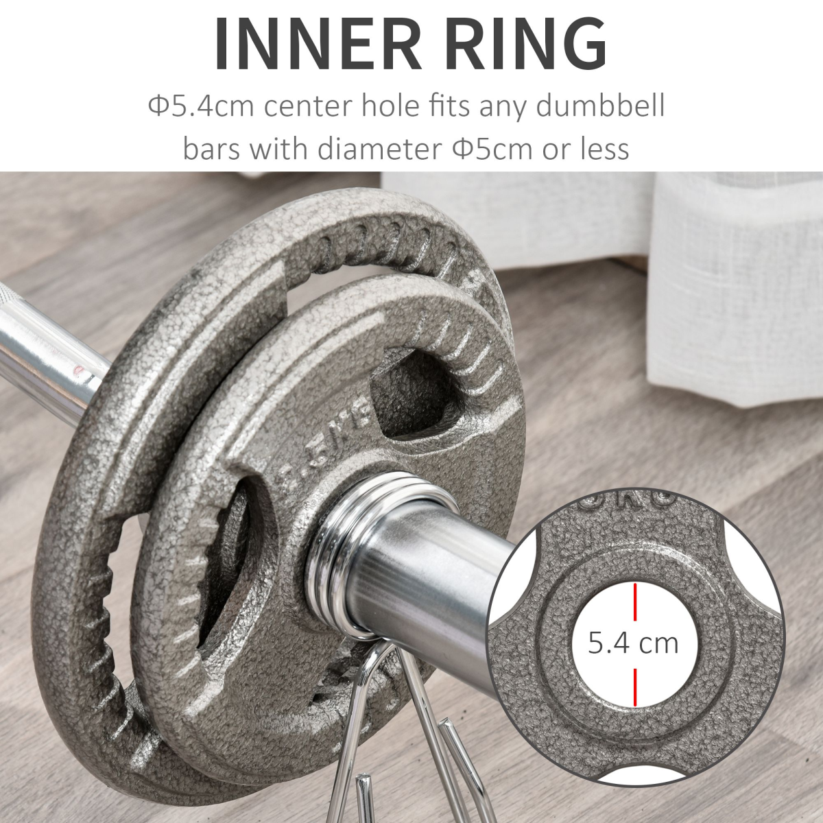 2" Olympic Weight Plates Set, 15kg Total (2 x 5kg, 2 x 2.5kg)