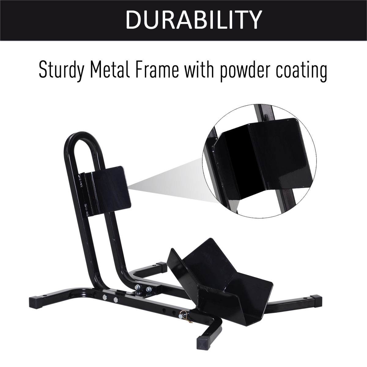 Adjustable Metal Motorcycle Wheel Chock with Pre-Drilled Holes, Freestanding Motorbike Holder