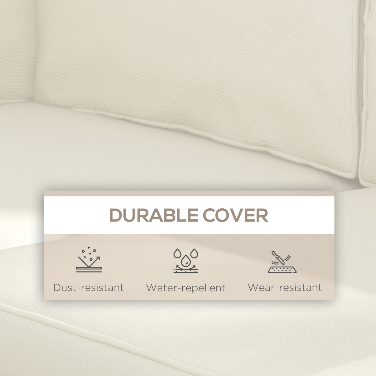 Outsunny Replacement Cushions for Outdoor Furniture Garden Seat Cushion Pad