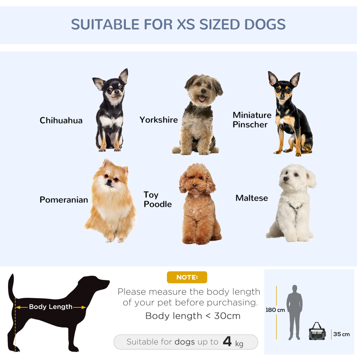 51cm Foldable Pet Carrier with Cushion for Cats and Small Dogs, 3 Doors, Mesh Windows, Foldable Carrier Bag
