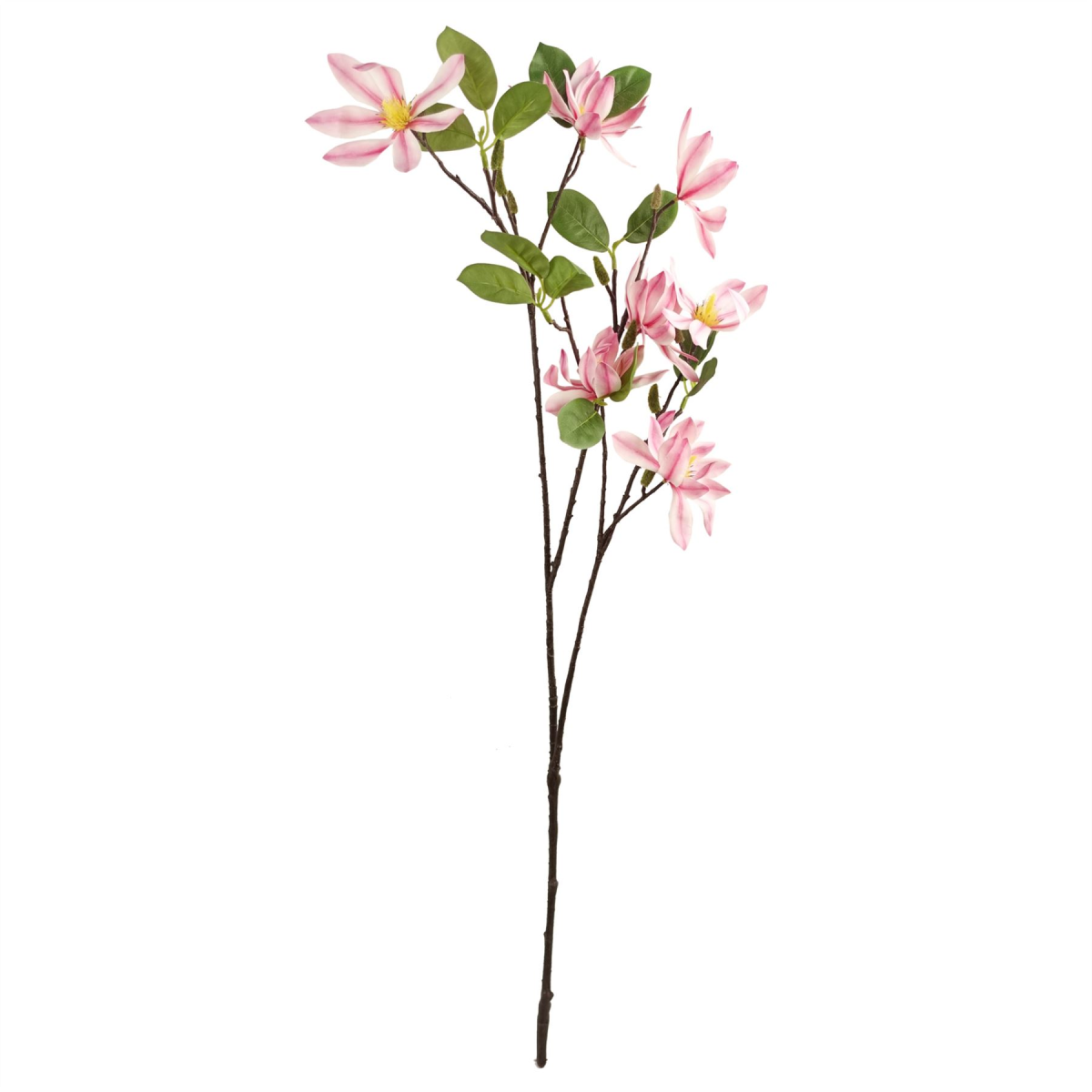 Leaf Pack of 6 Pink Magnolia Artificial Floral Sprays 100cm Wired Stems