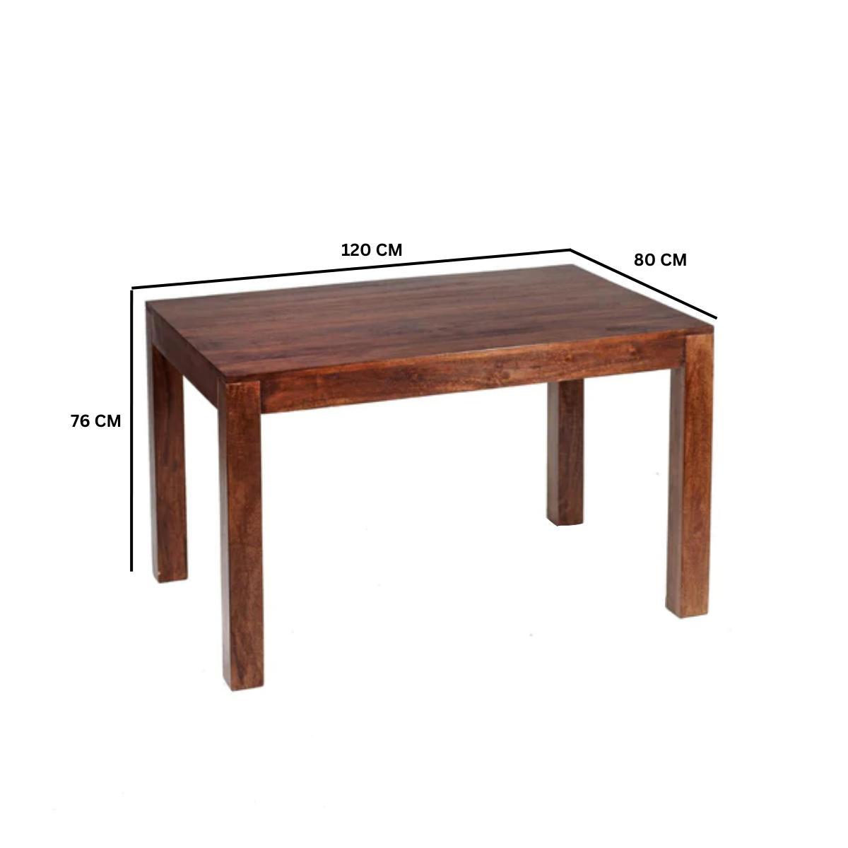 Toko Dark Mango Dining Table Small 4Ft (120Cm)