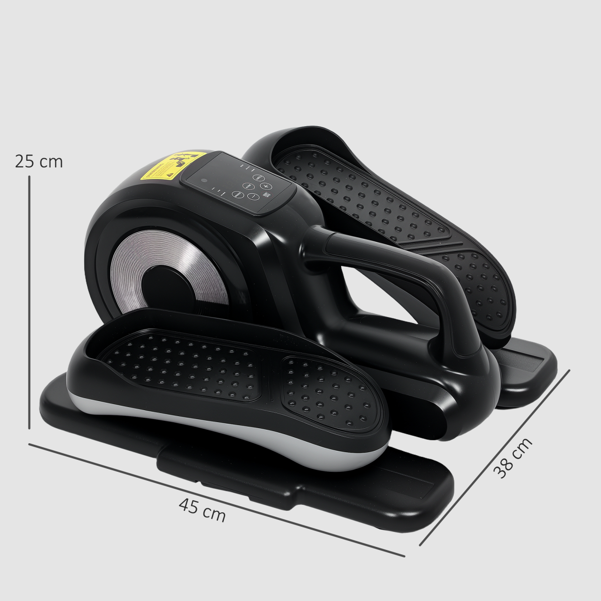 SPORTNOW Mini Seated Elliptical Exerciser with Remote Control and LCD Monitor