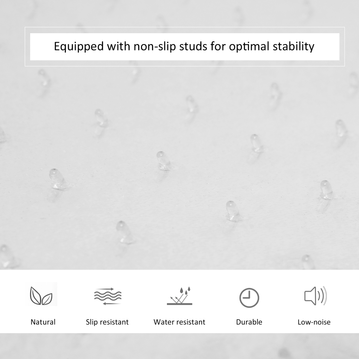 Office Carpet Protector Lipped Chair Mat, Non-Slip Frosted Top with Spiked Back for Carpet