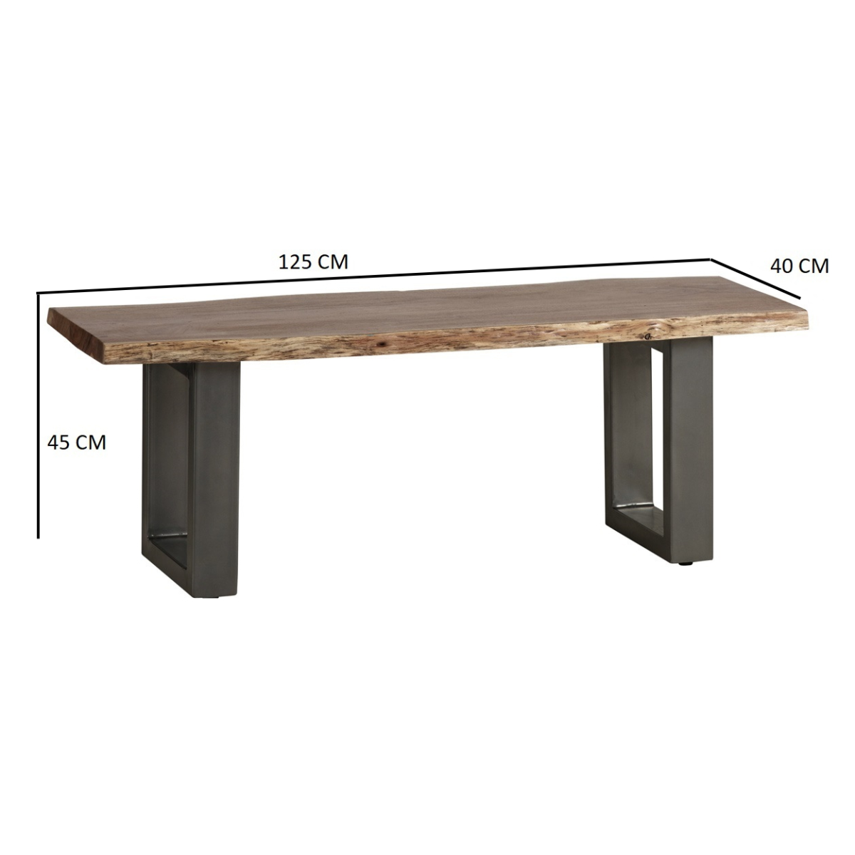 Baltic Live Edge Medium Bench