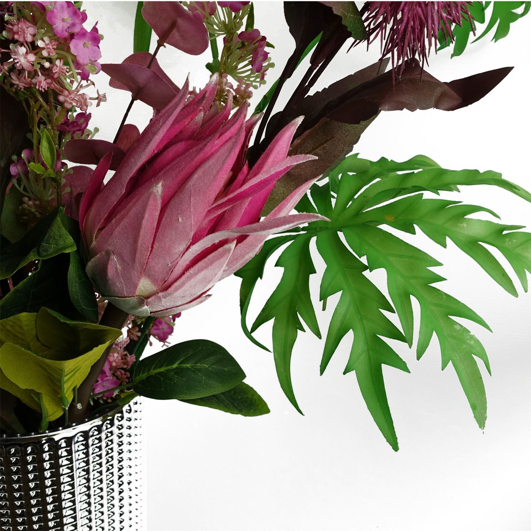 Pack of 6 Artificial Foliage Leaf Stems 85cm Wired Shapable Plastic Branches