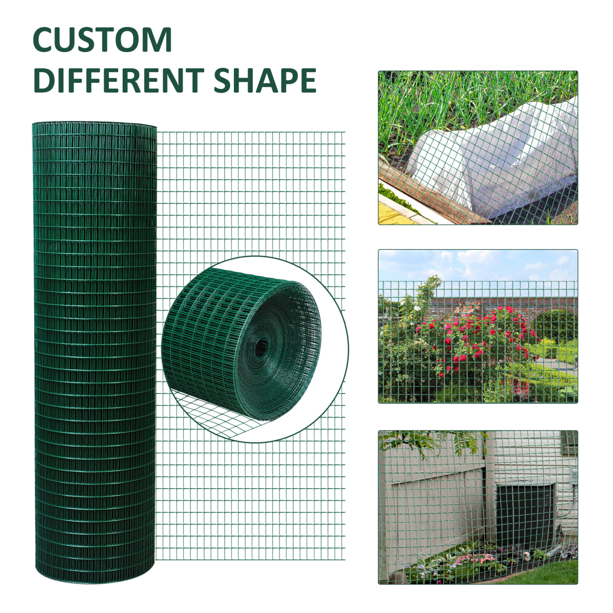 PVC Coated Galvanised Welded Wire Mesh Fence for Chicken Poultry Aviary Run Hutch Garden Bird Proofing