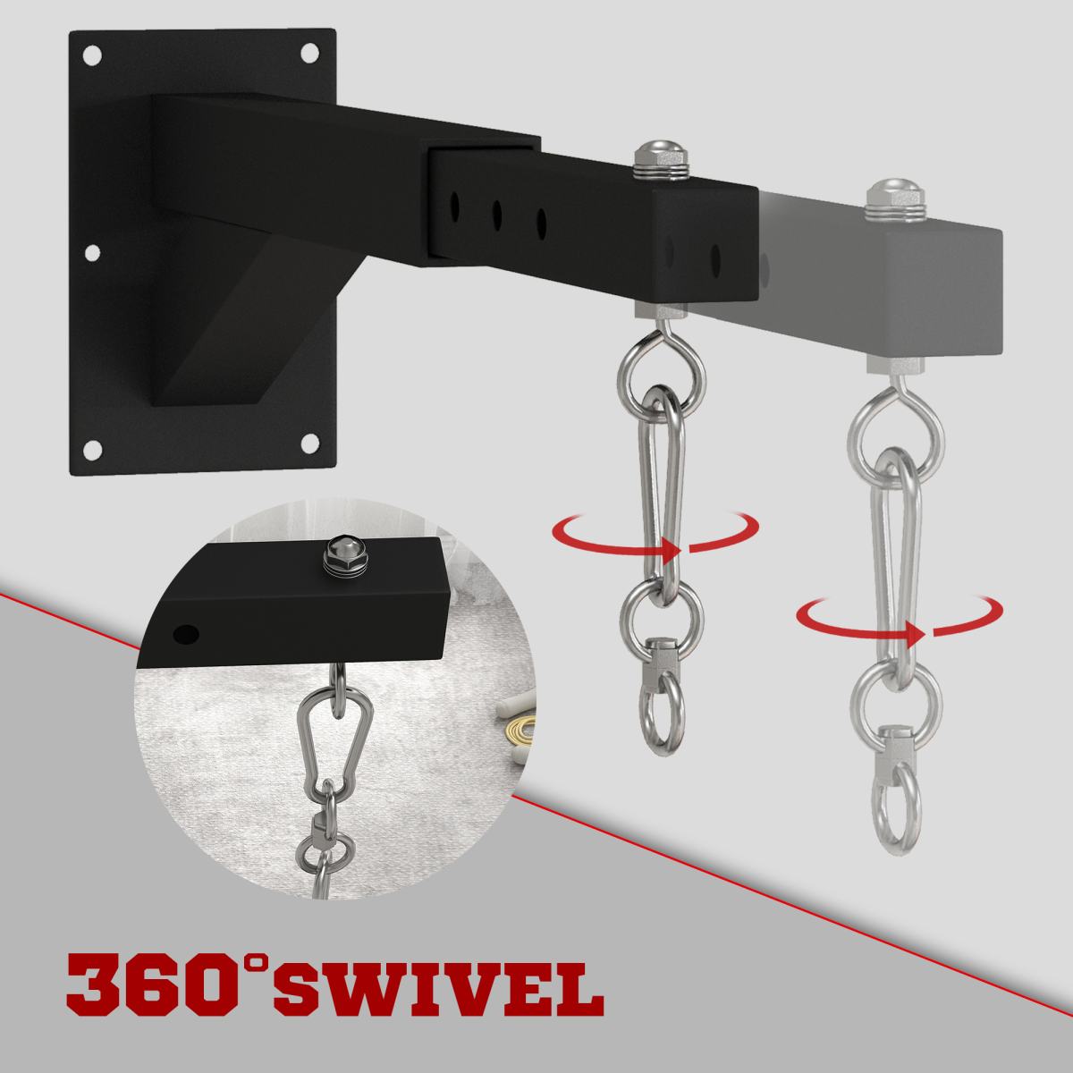 SPORTNOW 5-Length Adjustable Boxing Punch Bag Bracket, 60kg