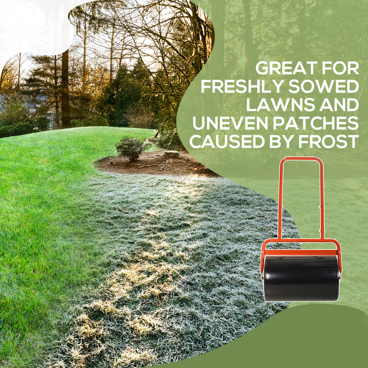 Outsunny Combination Push/Tow Lawn Roller, 38L Fillable with Water or Sand, Garden Roller