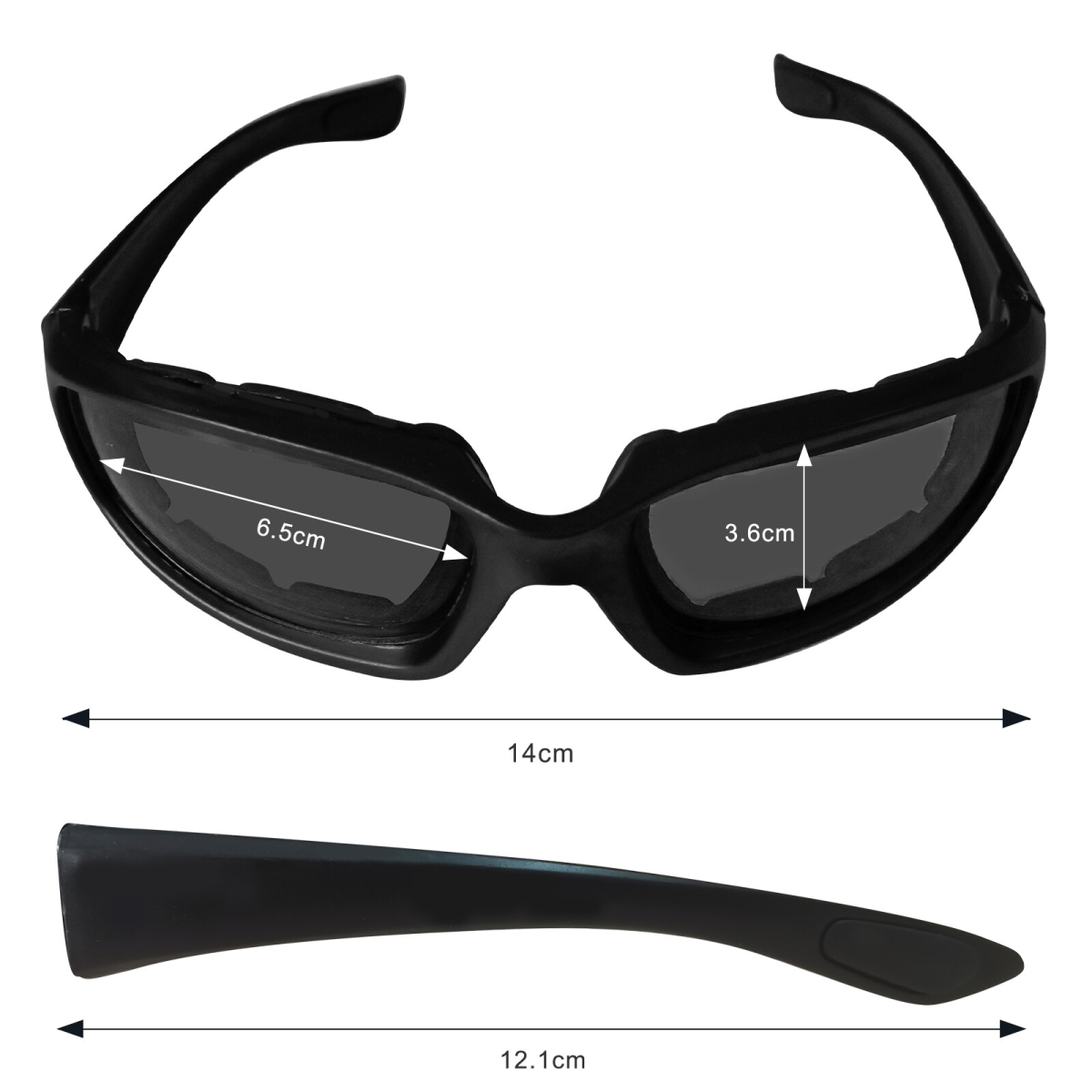 3 pairs Motorcycle Sports Biker Riding Glasses Wind Resistant Eye Protection Women Men Sports Goggles Cycling Glasses Sunglasses Gray/Clear/Yellow
