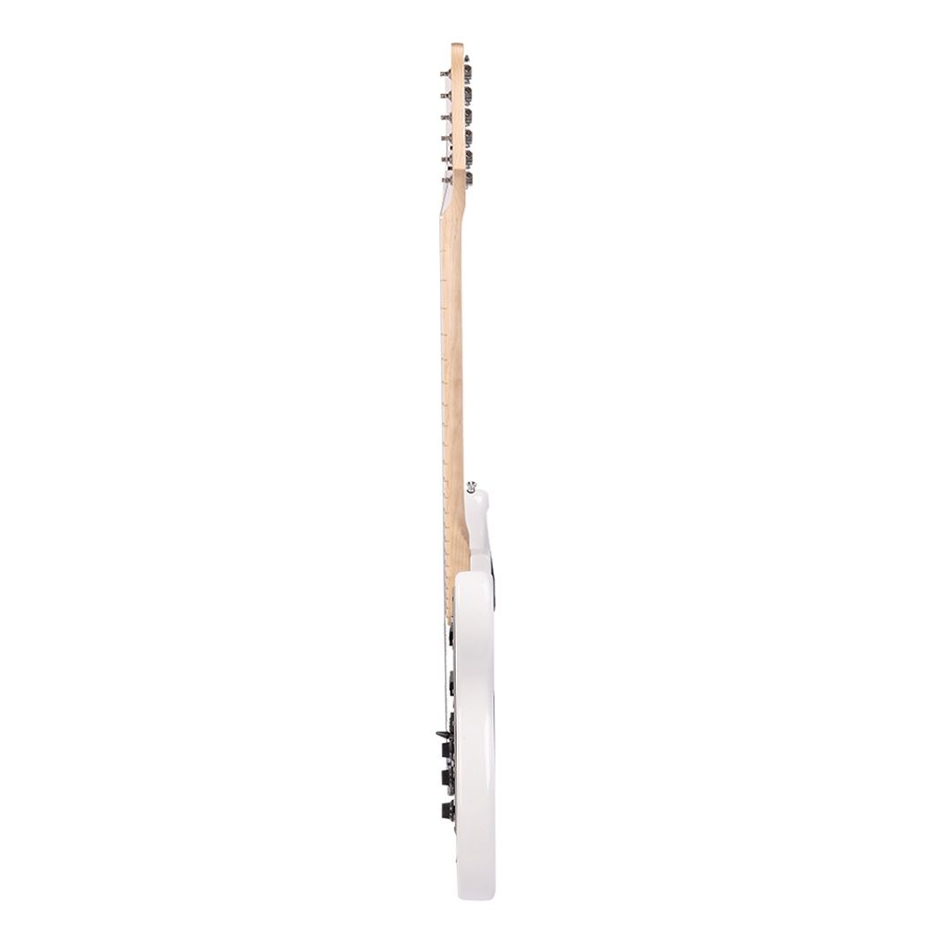 Glarry GST Stylish Electric Guitar Kit with Black Pickguard White