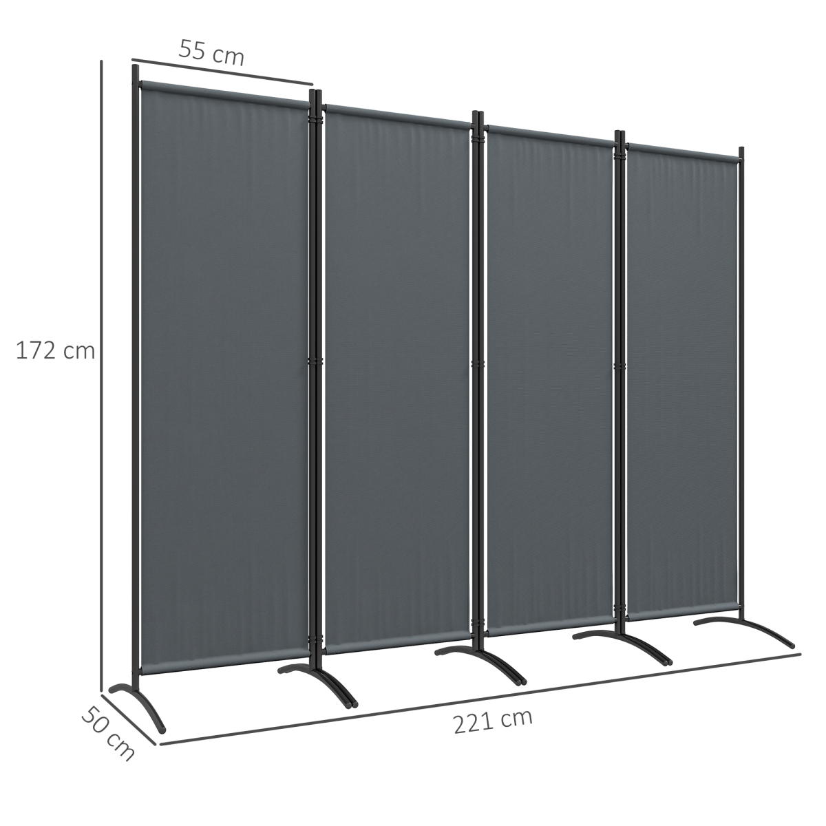 Outsunny 360° Foldable Outdoor Privacy Screen, Dark Grey