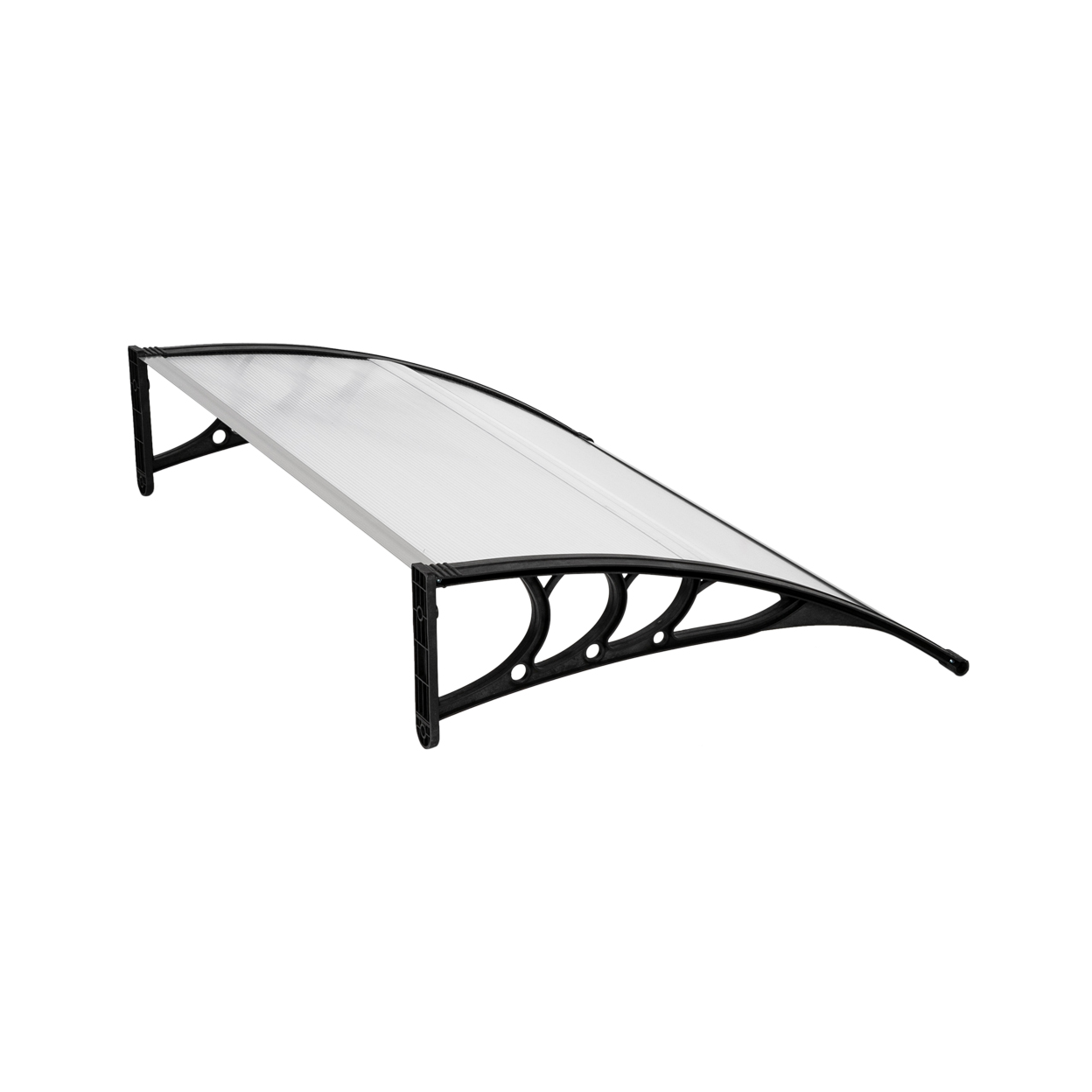 【Same Code:48202358】HT-120 x 80 Household Application Door & Window Rain Cover Eaves Canopy White & Black Bracket
