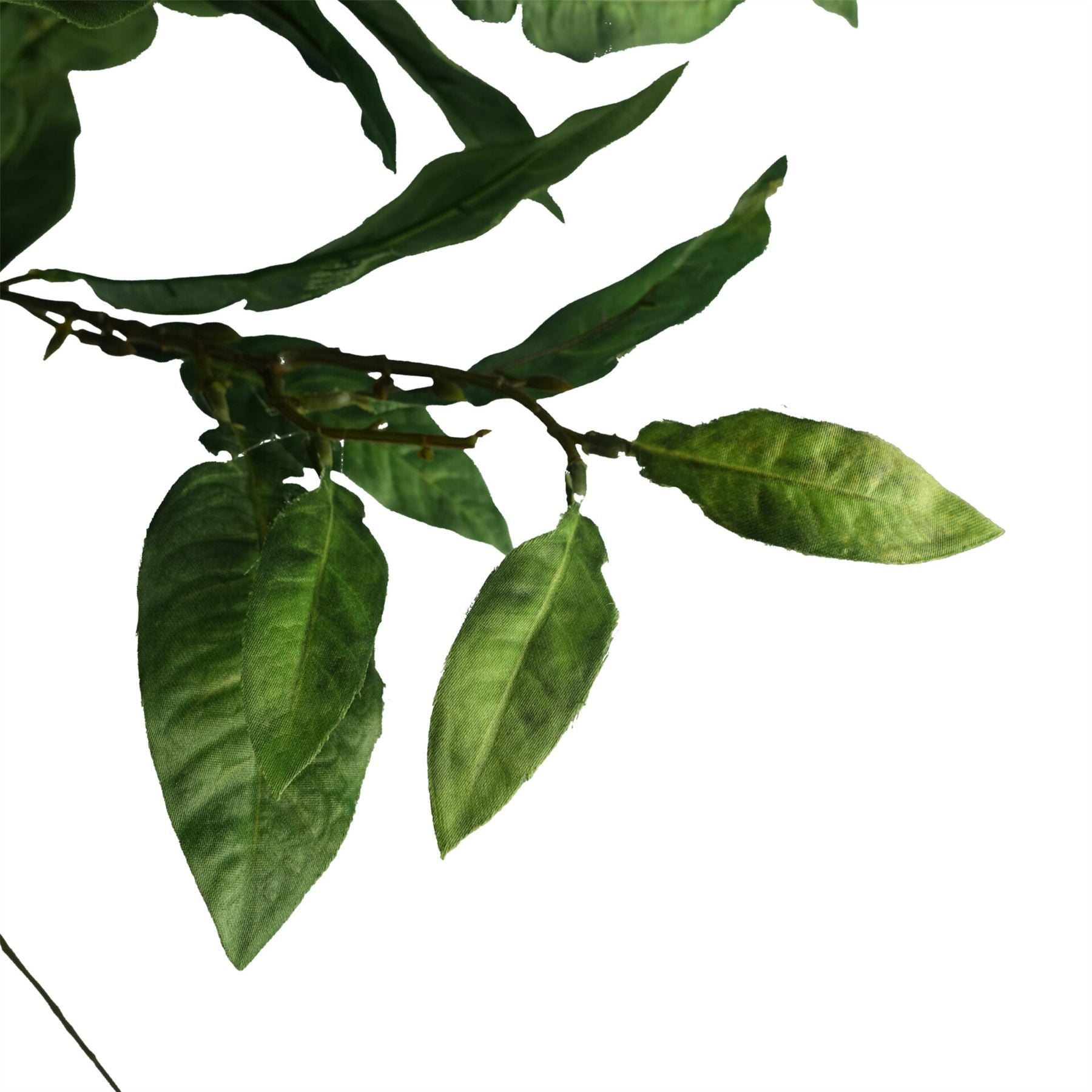 Leaf 90cm Artificial Ficus Foliage Stem with Wired Shapable Stem and Realistic Printed Silk Leaves
