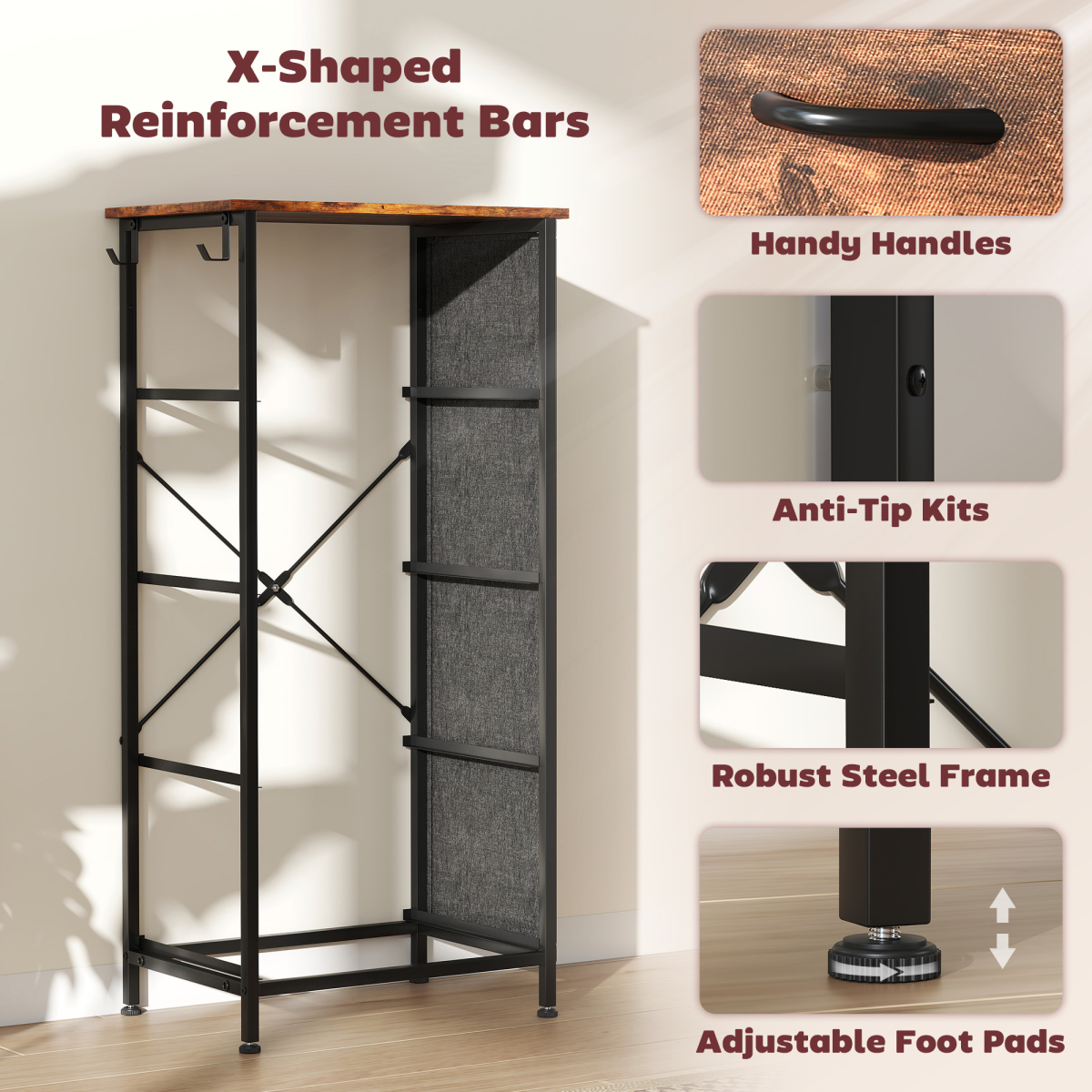 Wood Storage Chest of Drawers
