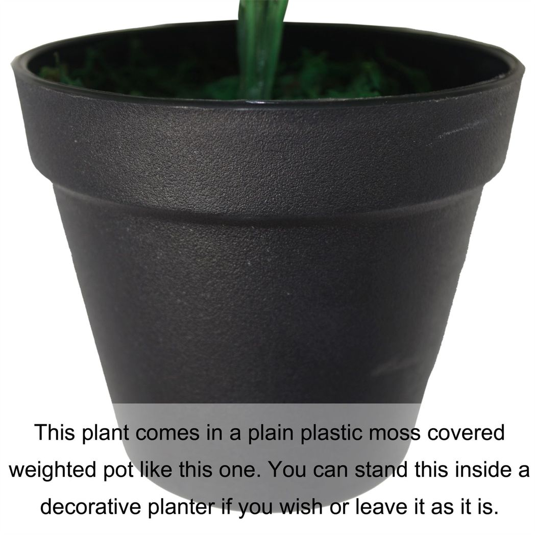 Leaf 45cm Artificial Watermelon Style Leaves Plant in Black Plastic Pot