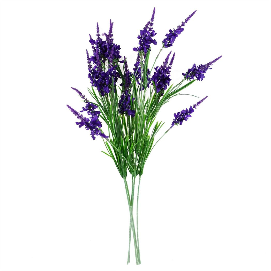 Leaf Pack of 6 Purple Larkspur Artificial Stems 80cm Silk Flowers