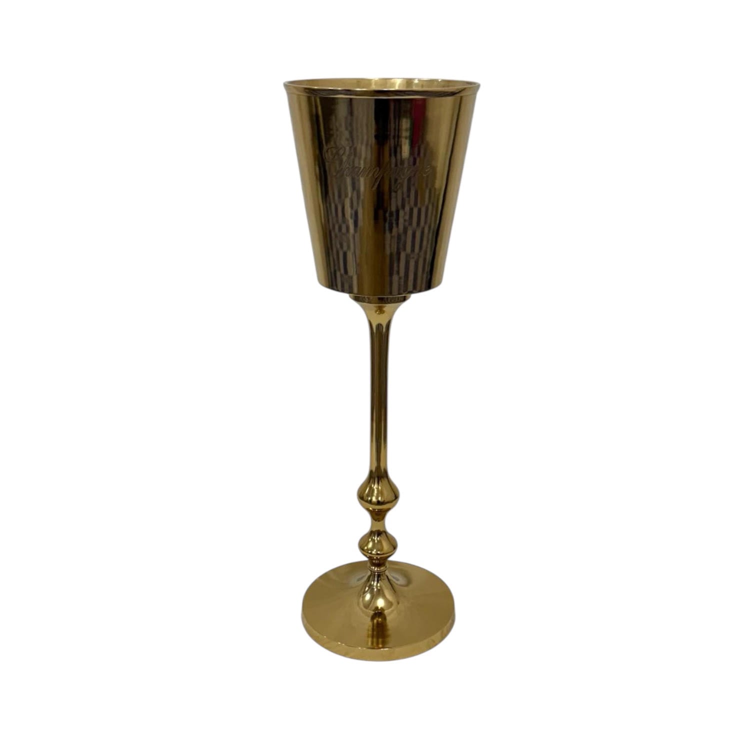 MSL 79cm Gold Floor Standing Nickel Plated Champagne Bucket