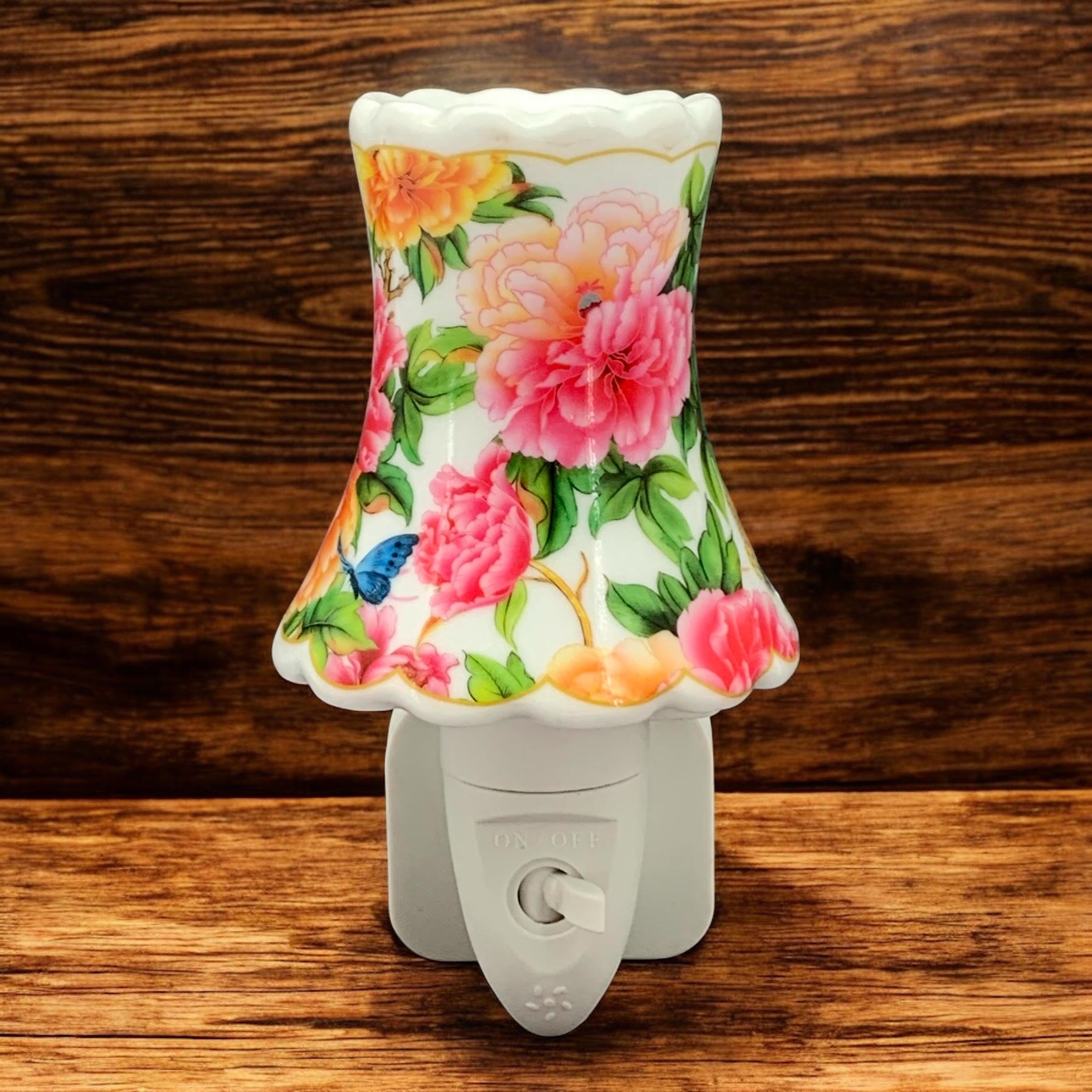 MSL 8 Inch Floral LED Nightlight, Decorative Multi-Color Home Night Light