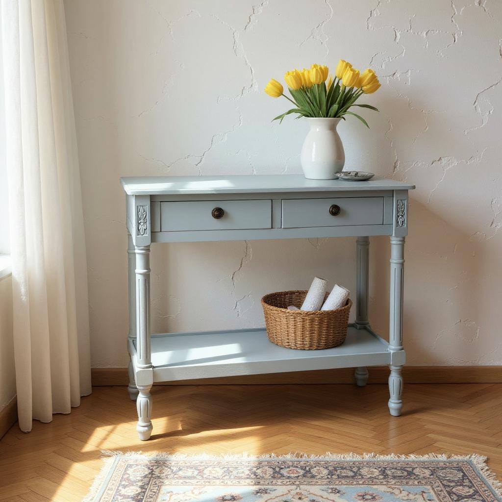 MSL 90cm 2 Drawer Side Table with Storage Drawer, Hand Finished Bedside Table