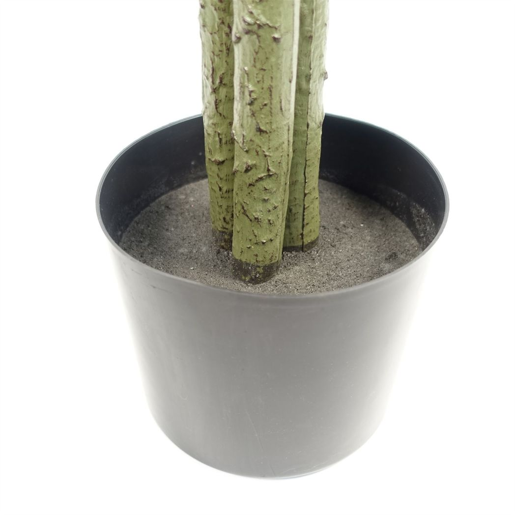 Leaf 180cm Realistic Artificial Green Ficus Tree in Black Plastic Pot