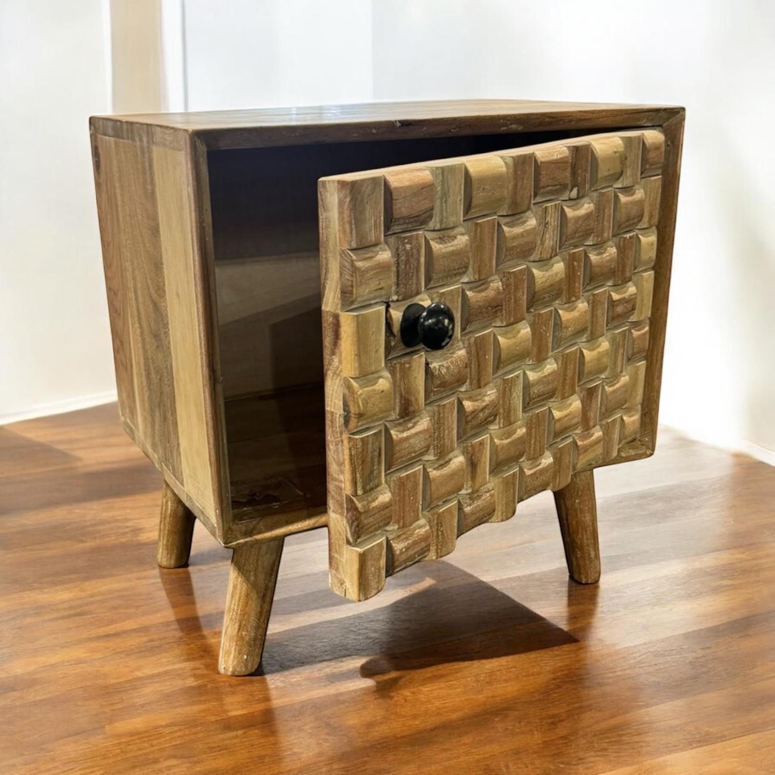 MSL 47cm Wooden Bedside Cabinet