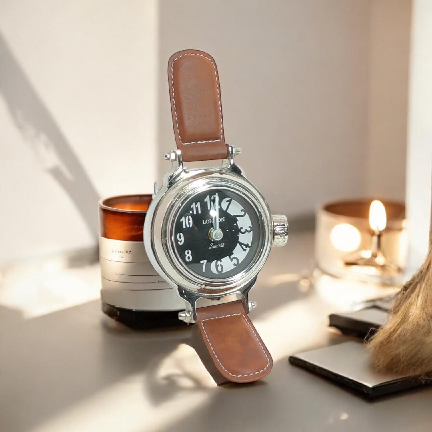 MSL Hand Finished Table Clock, Requires 1 AA Battery