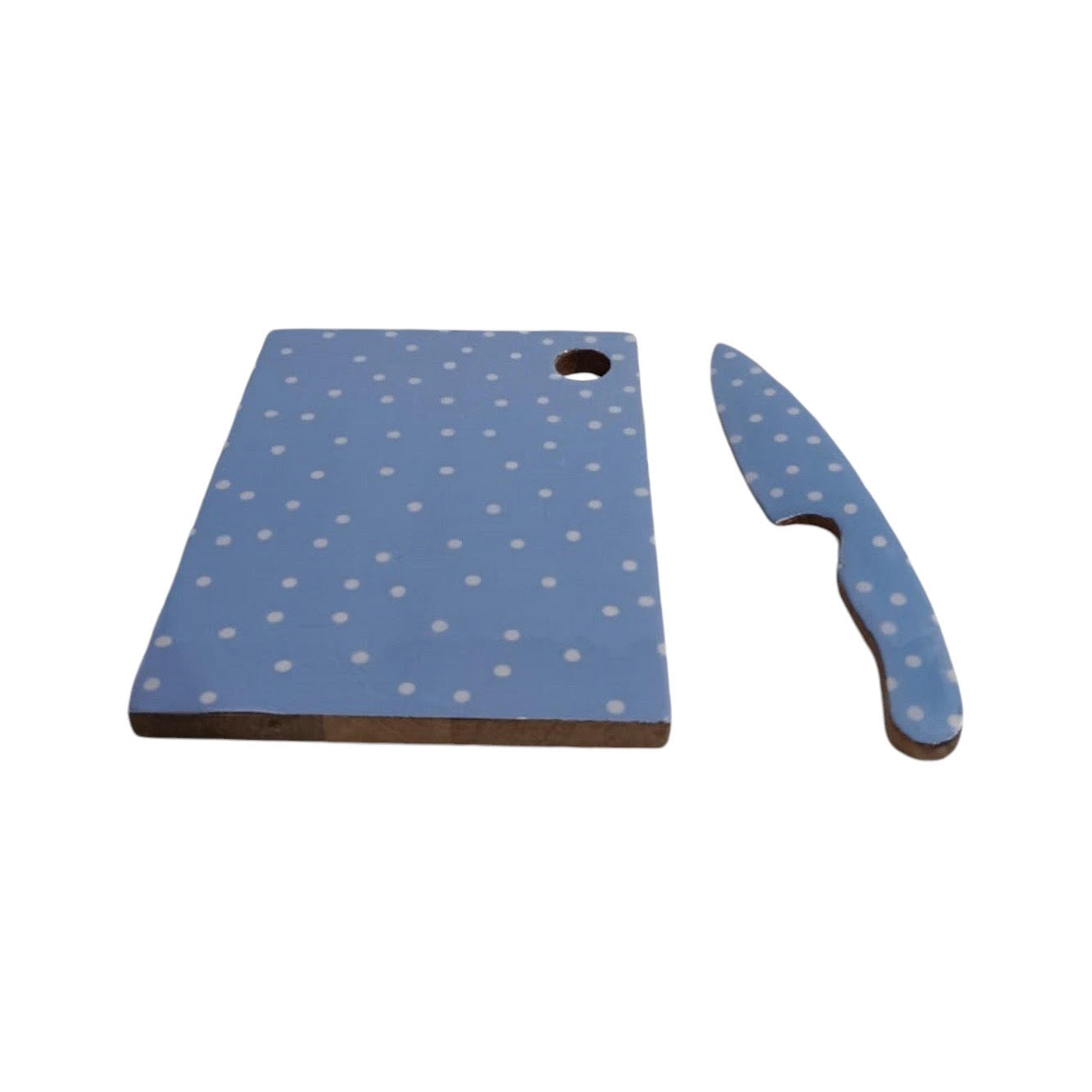 23cm MDF Chopping Board with Knife, Non-Slip Non-Stick Double-Sided Board