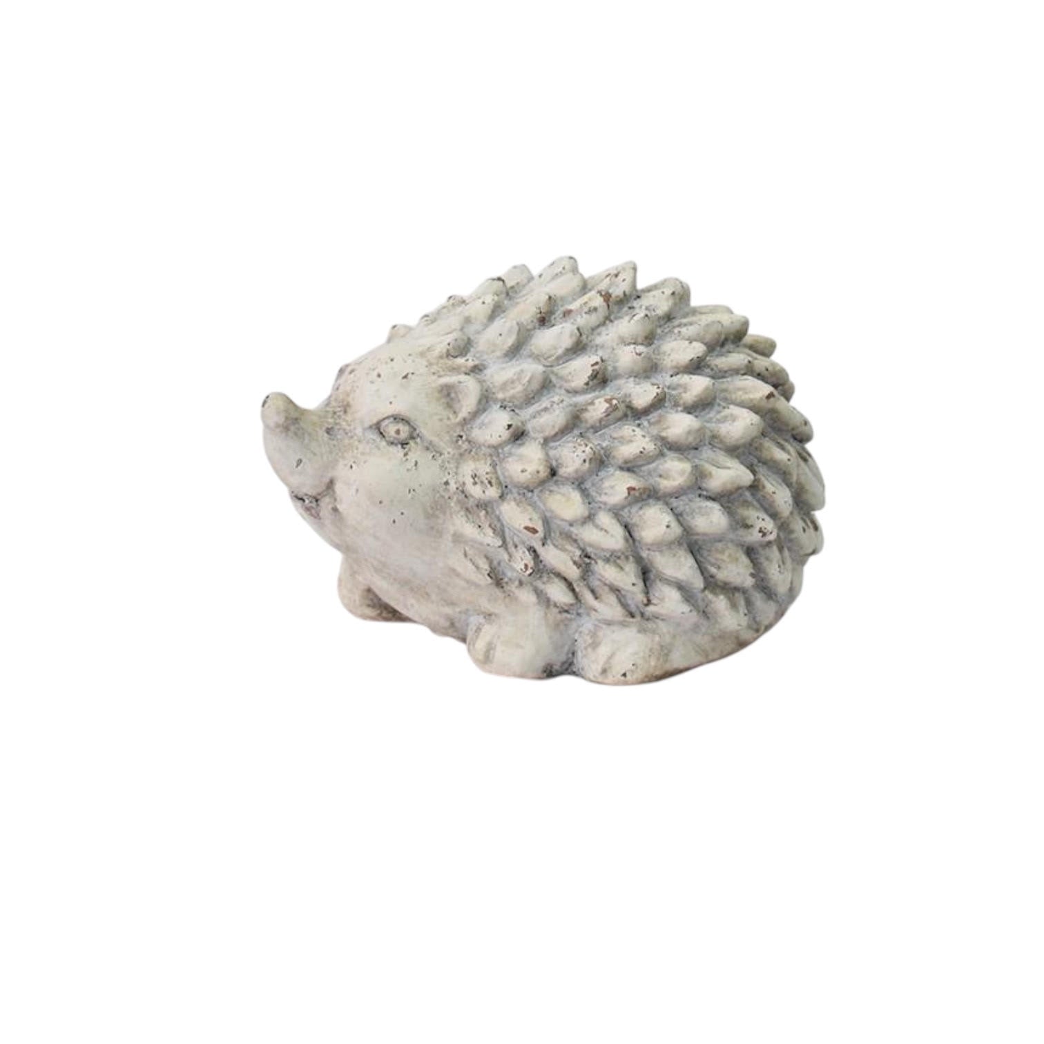MSL 21cm Cream Cement Hedgehog Garden Ornament