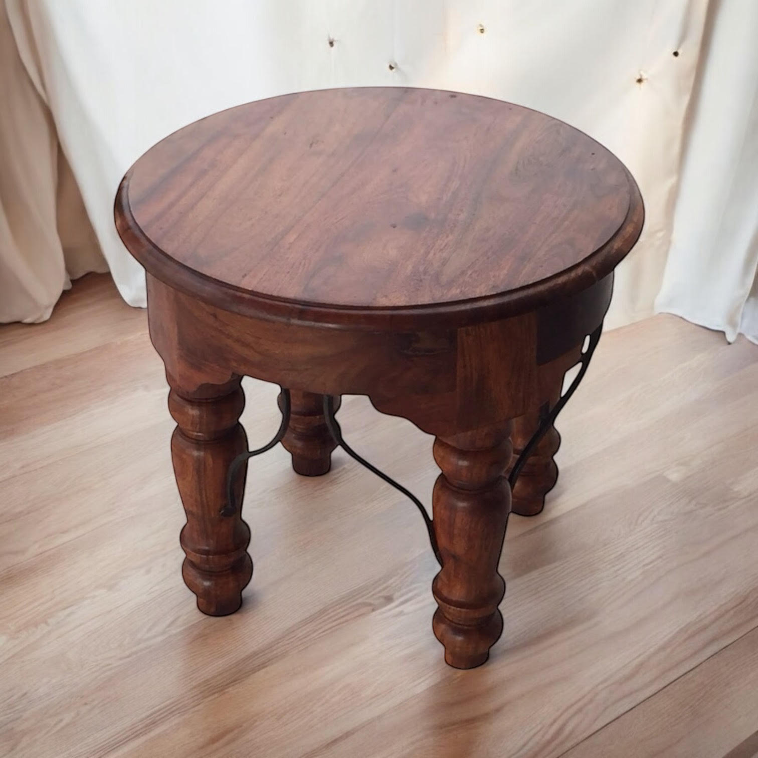 MSL 60cm Wooden Round Table, Sturdy and Versatile, Wipe Clean With Damp Cloth