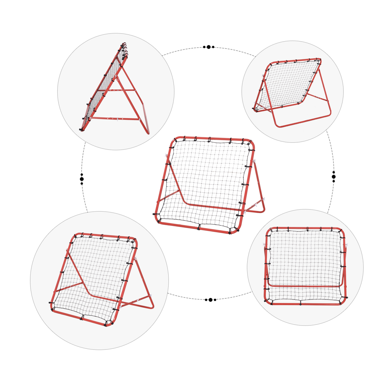 Adjustable Rebounder Net for Football, Baseball & Tennis Training