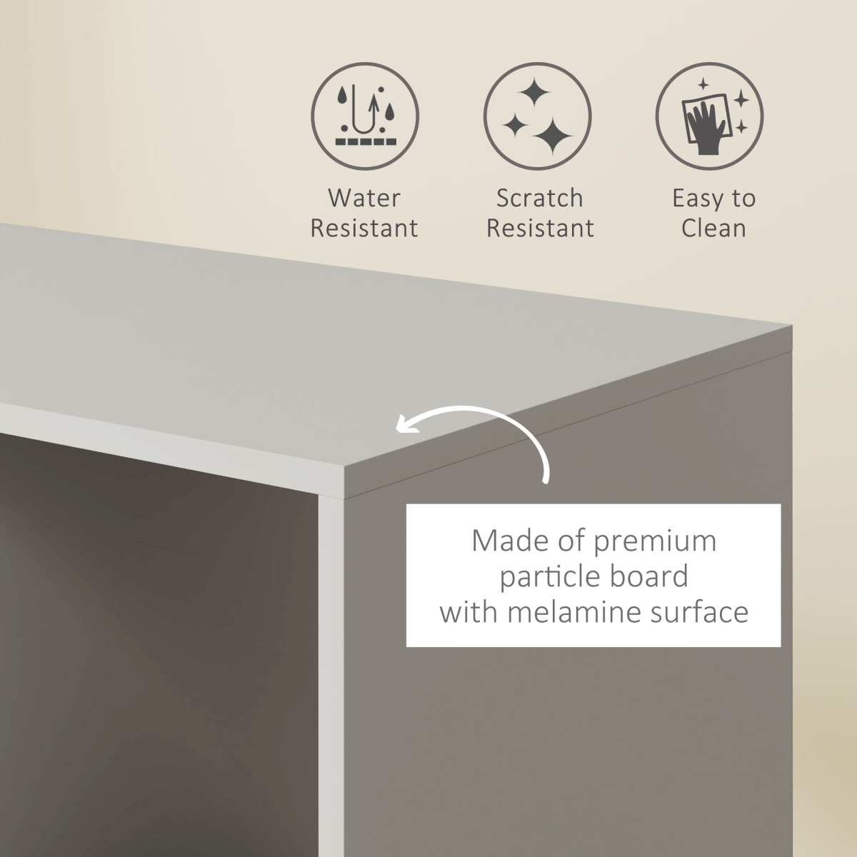 HOMCOM Rolling Open Wardrobe with Hanging Rail & Shelves, Grey