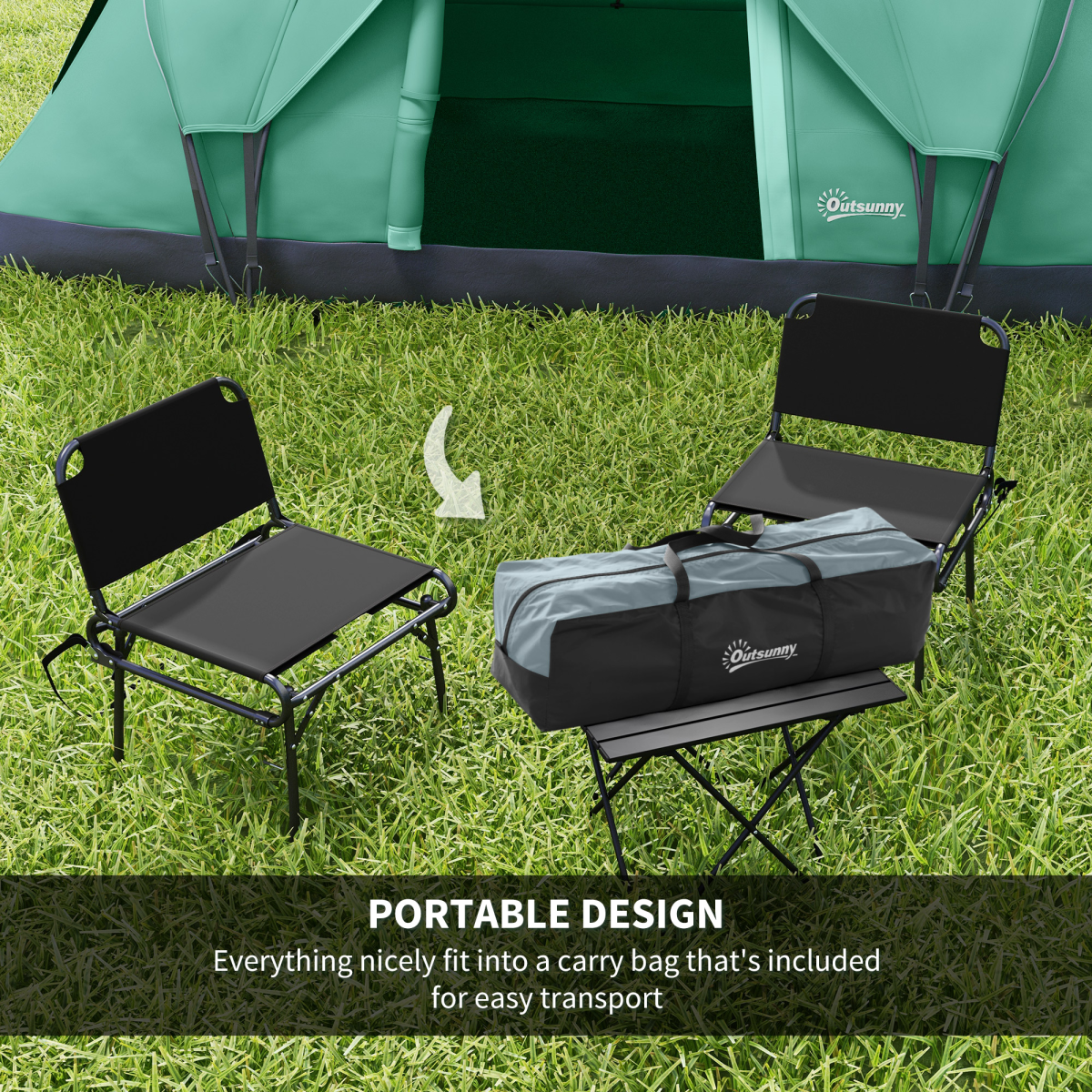 Outdoor Camping Tent For 5-6 W/ Bag, Fiberglass & Steel Frame