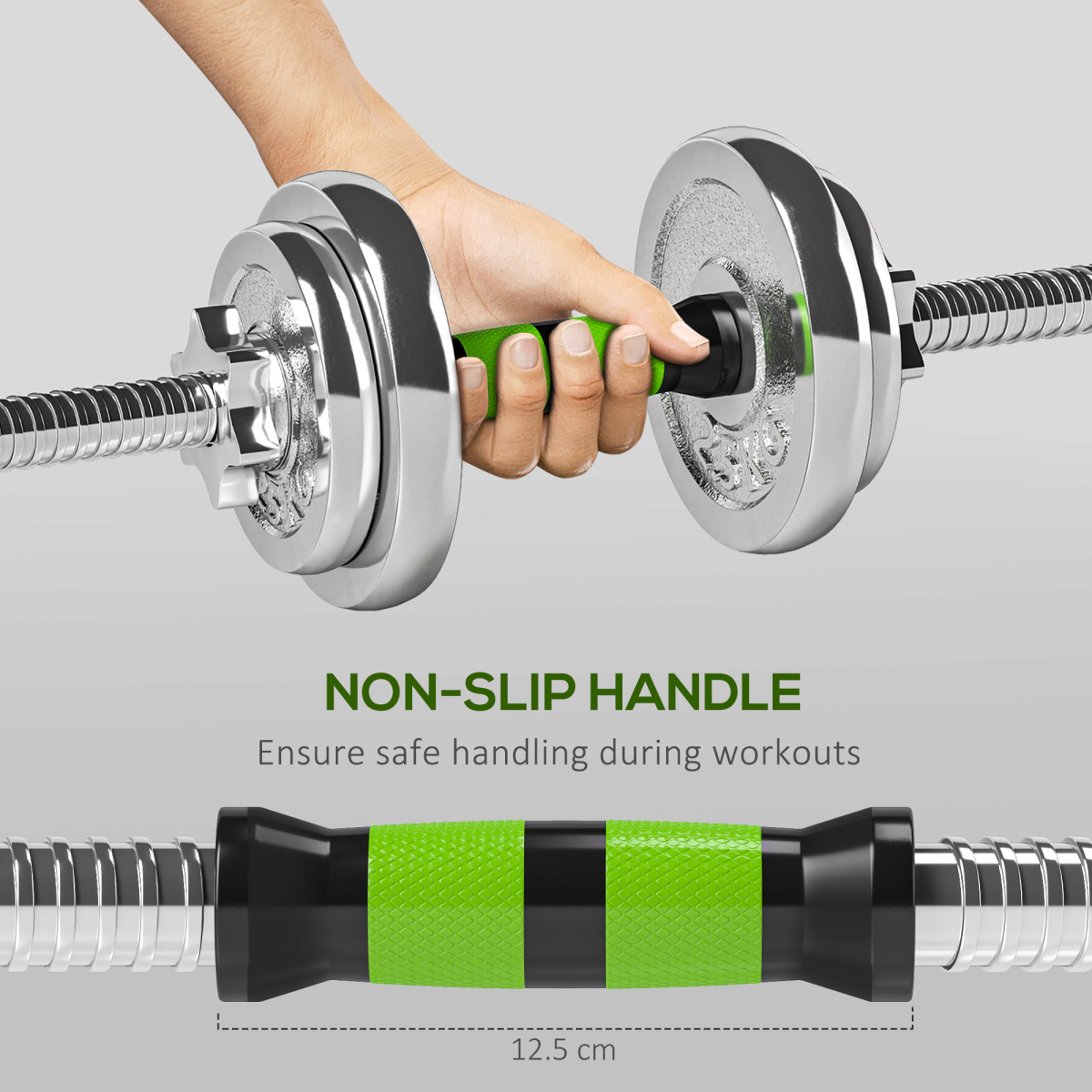 SPORTNOW 20kg Adjustable Dumbbells & Barbell Set for Home Gym