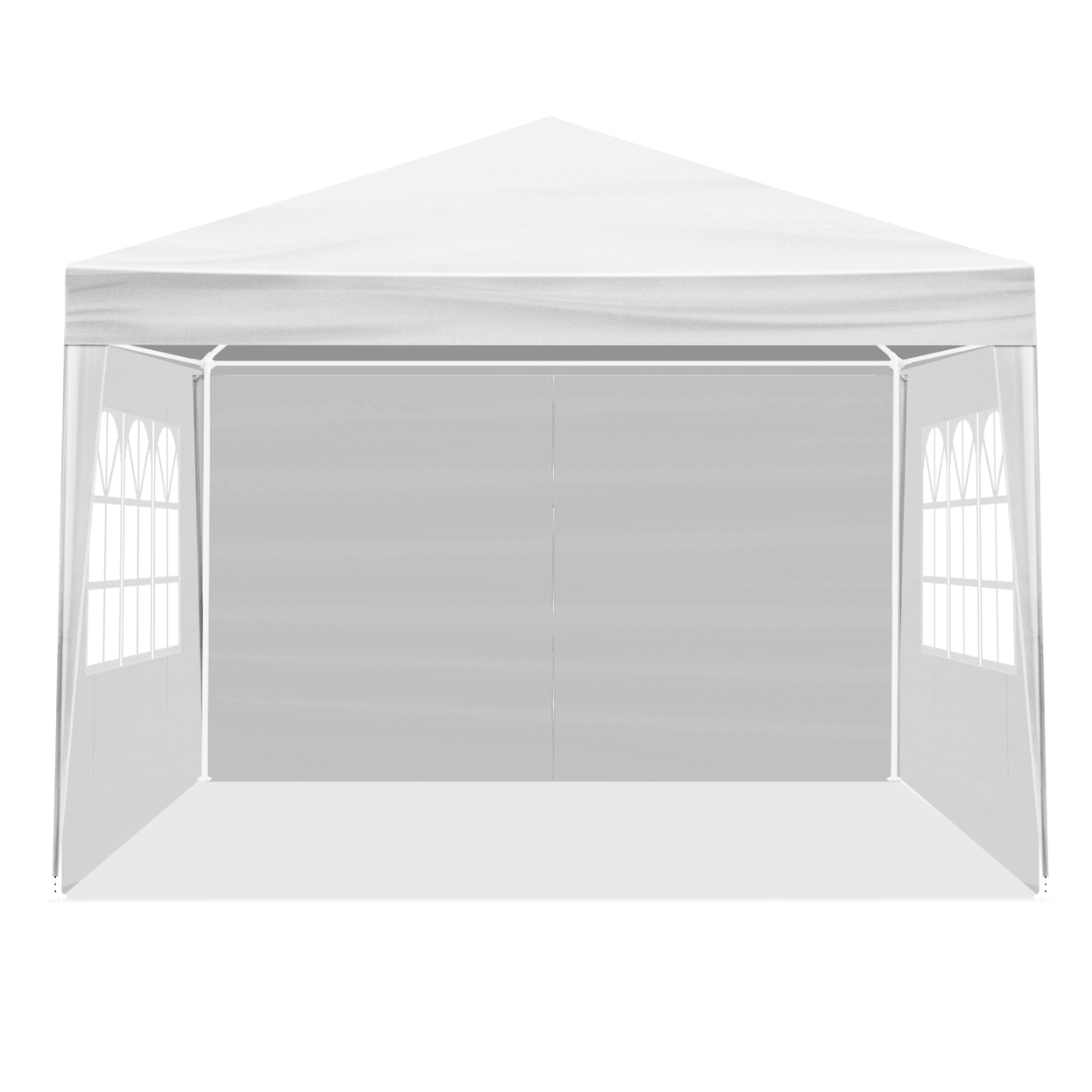 【Same Code 31052029】3 x 3m Three Sides Waterproof Tent with Spiral Tubes White