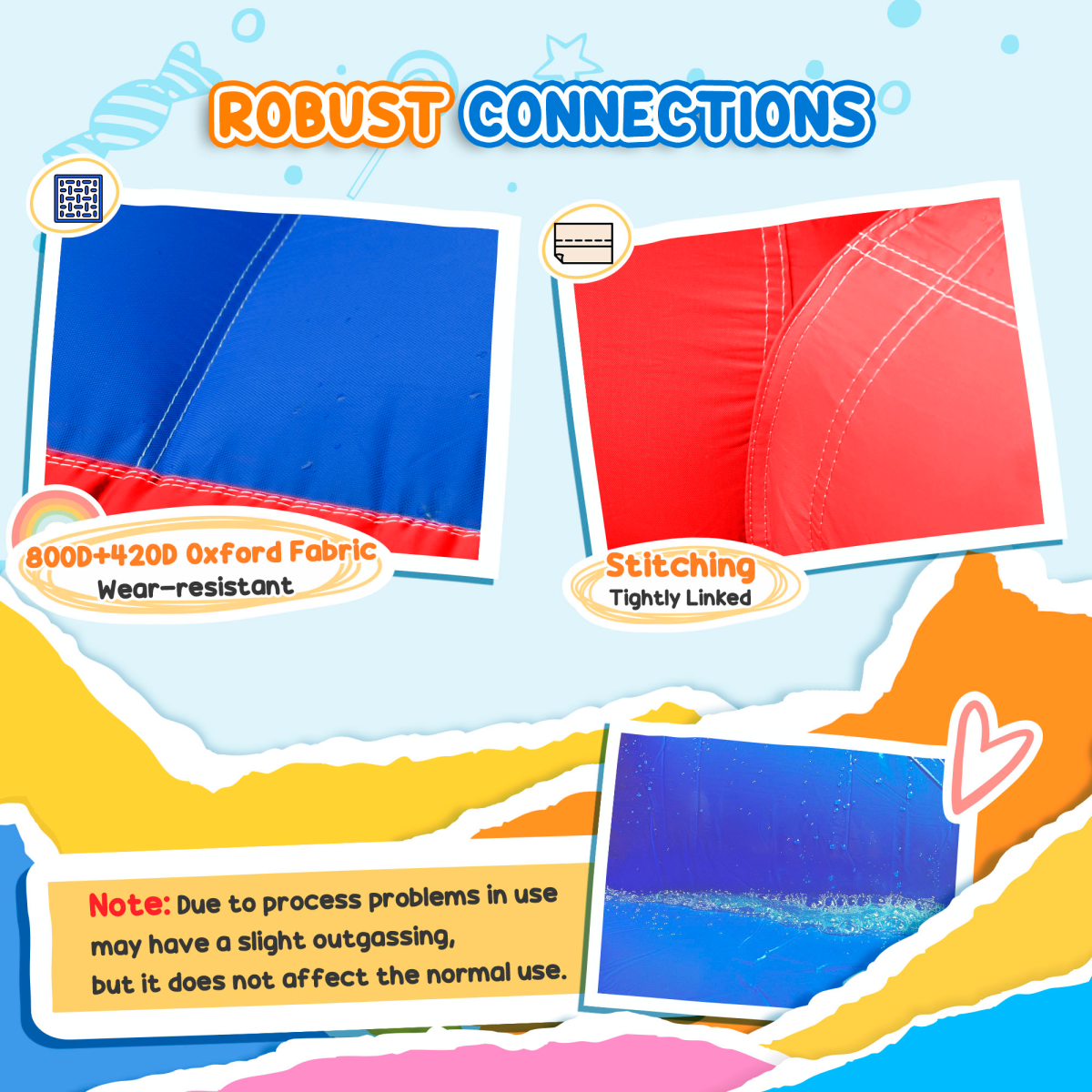 Outsunny 4 in 1 Kids Bouncy Castle Slide Pool Trampoline Climbing Wall Blower