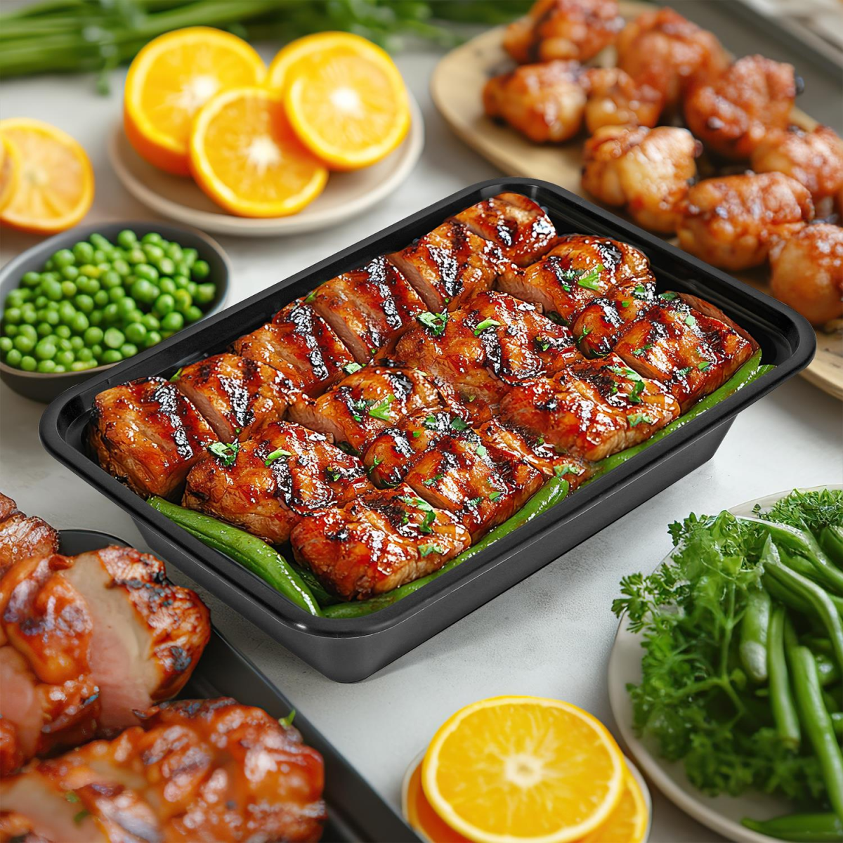 Vinsani 20 Pack 1 Compartment Meal Prep Containers, 28 oz, Airtight Leak-Resistant Lids, BPA Free, Microwave Freezer Dishwasher Safe