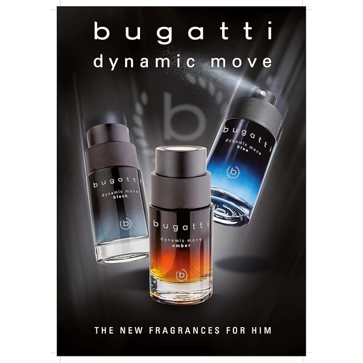 Bugatti Dynamic Move Black Eau de Toilette Spray 100ml