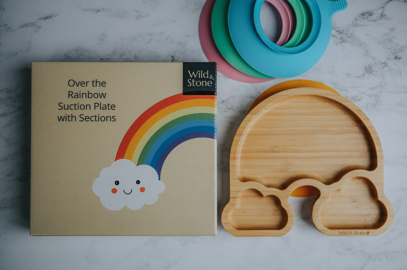 Baby weaning rainbow plate