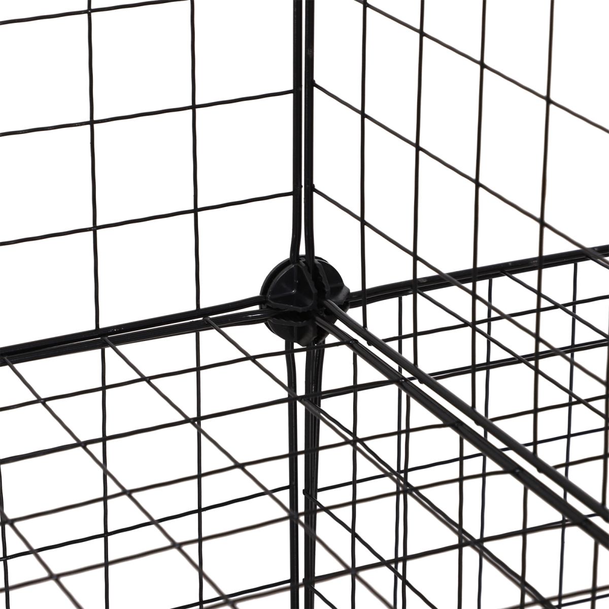 HOMCOM DIY 6 Cube Wire Storage Cabinet Organiser, Black, 111L x 37W x 111H cm