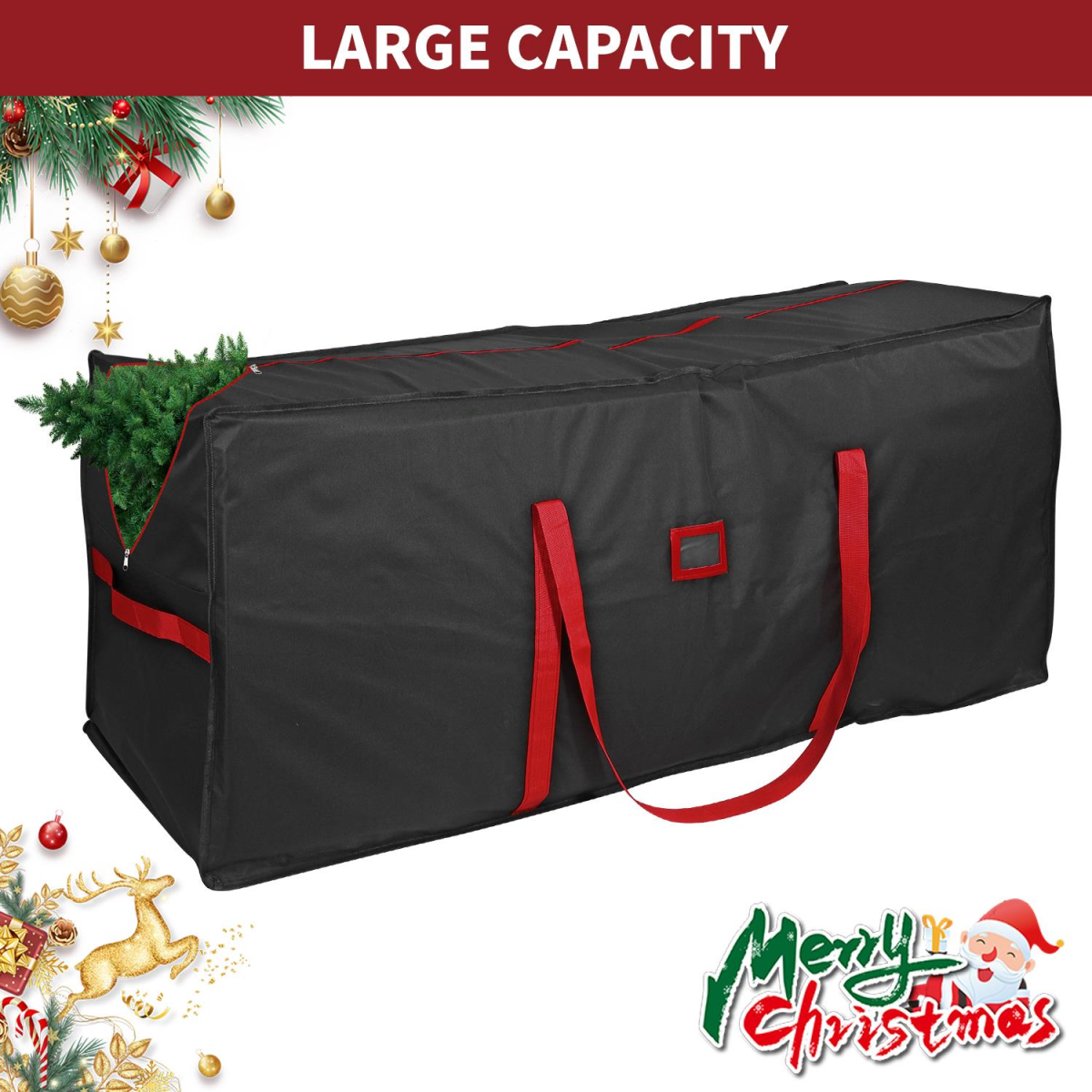Vinsani Black Deluxe Christmas Tree Storage Bag