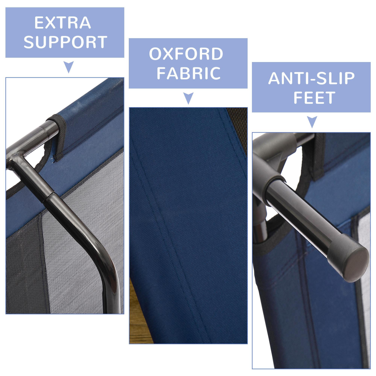 Pawhut Raised Pet Cot Bed for Dogs and Cats, Elevated Hammock with Metal Frame, 600D Oxford Fabric, Portable, Detachable, Easy to Assemble
