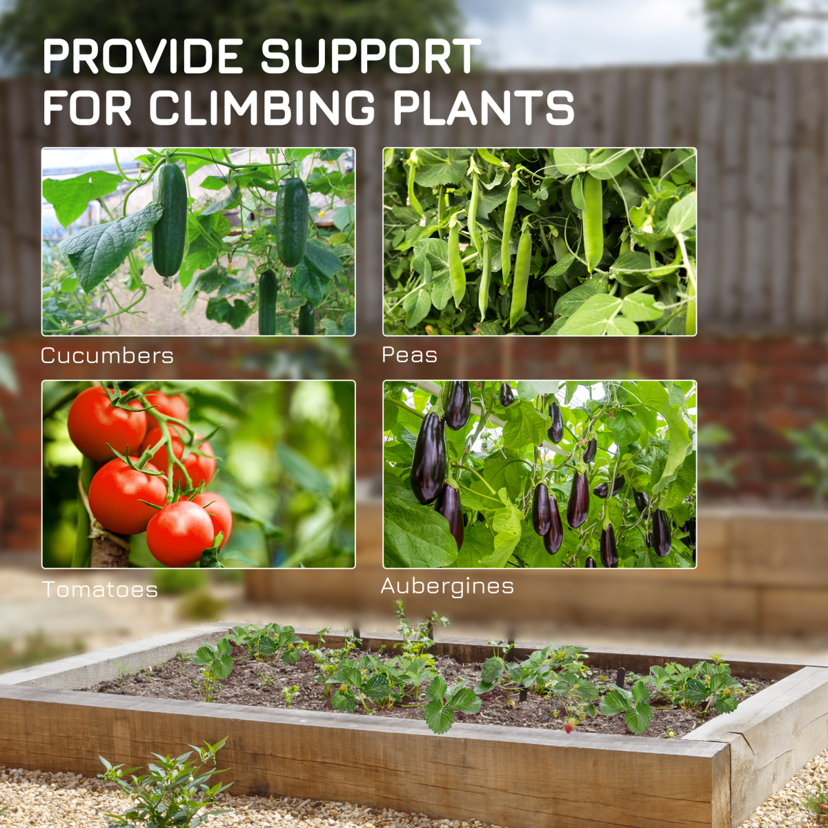 Outsunny A-Frame Garden Trellis with Climbing Net for Vegetables