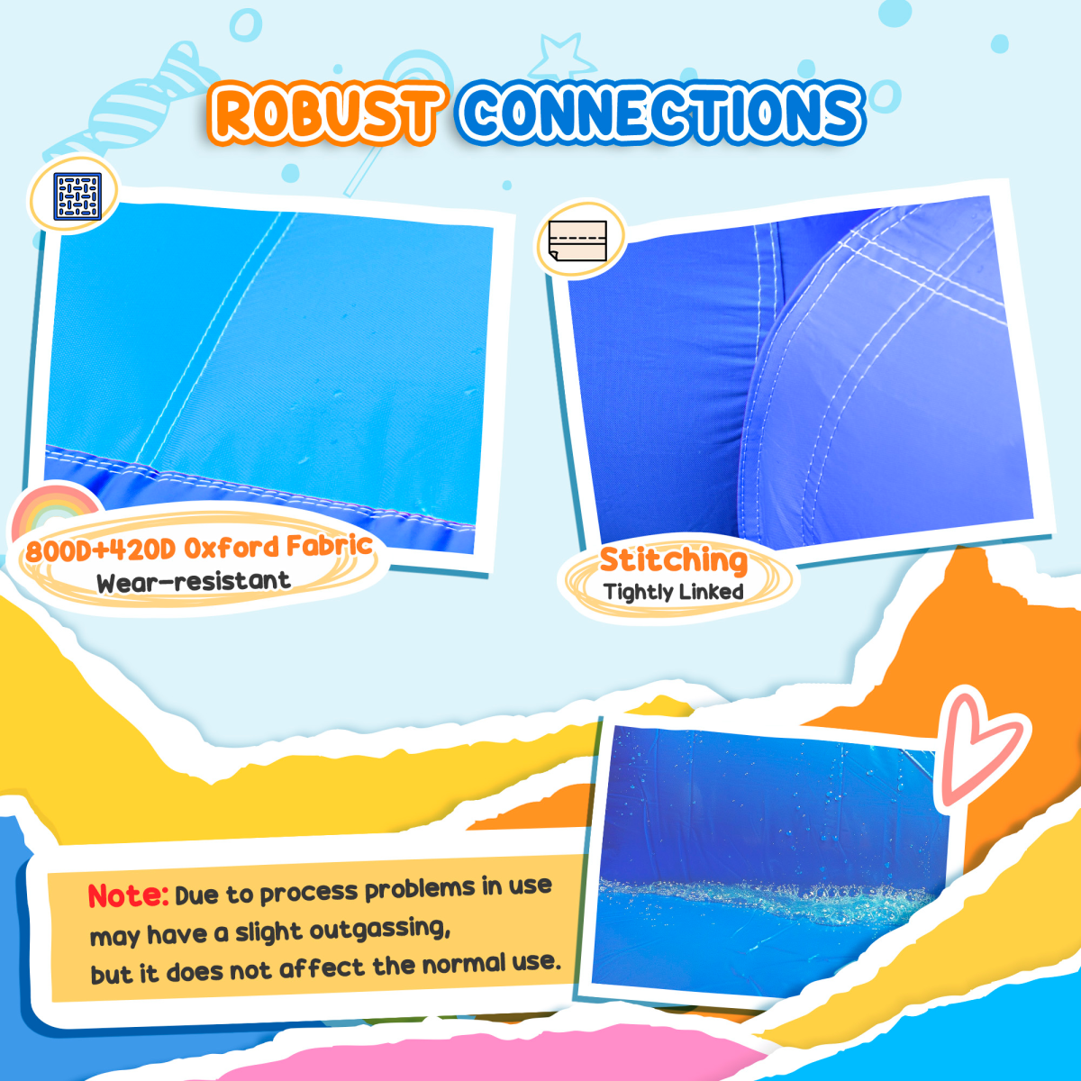 Inflatable Bouncy Castle with Slide, Pool, Trampoline, Wall & Blower