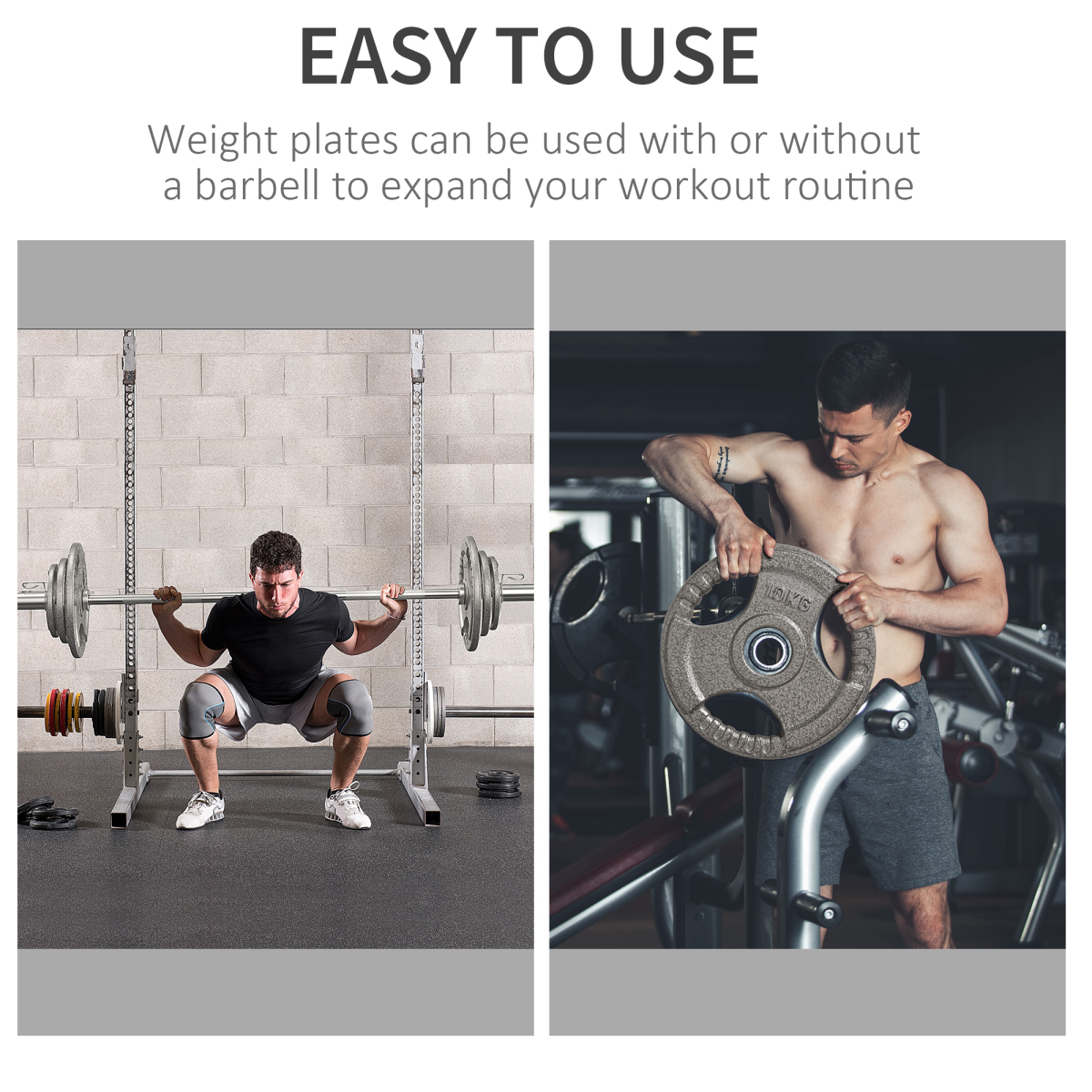 2" Olympic Steel Weight Plates Set of 2, 2 x 10kg