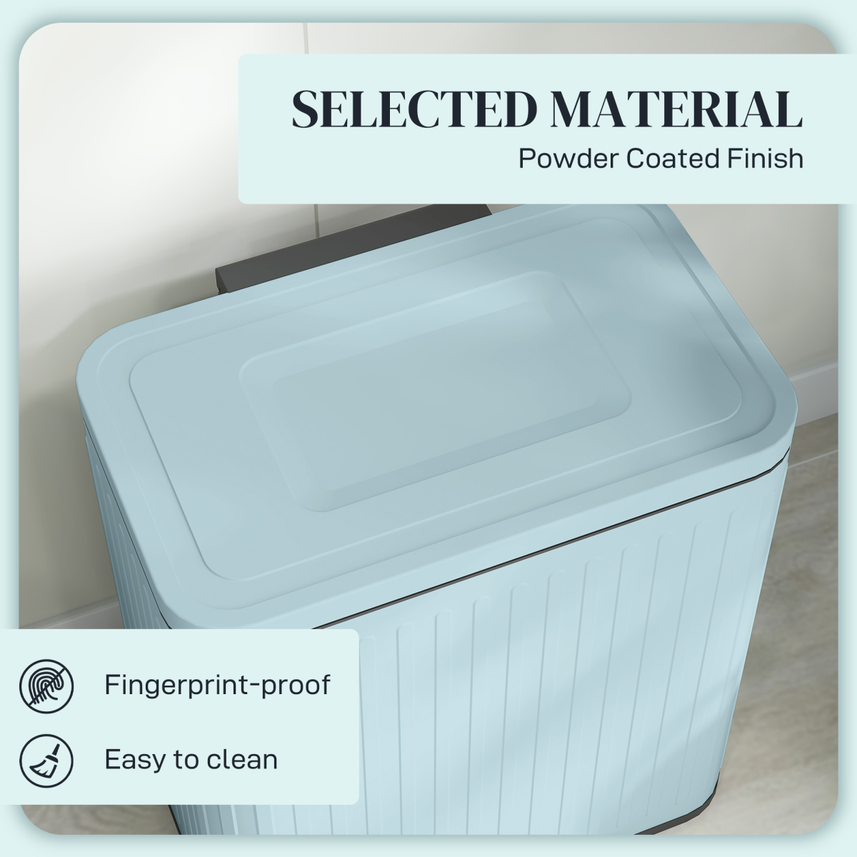 HOMCOM Double Pedal Rubbish Bin, 2 x 20L, Soft-Close Lid