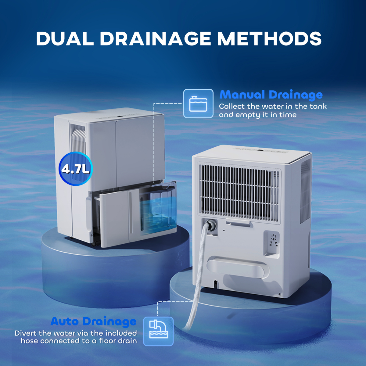 HOMCOM 30L Dehumidifier with Washable Filter, Auto Defrost, Laundry Drying