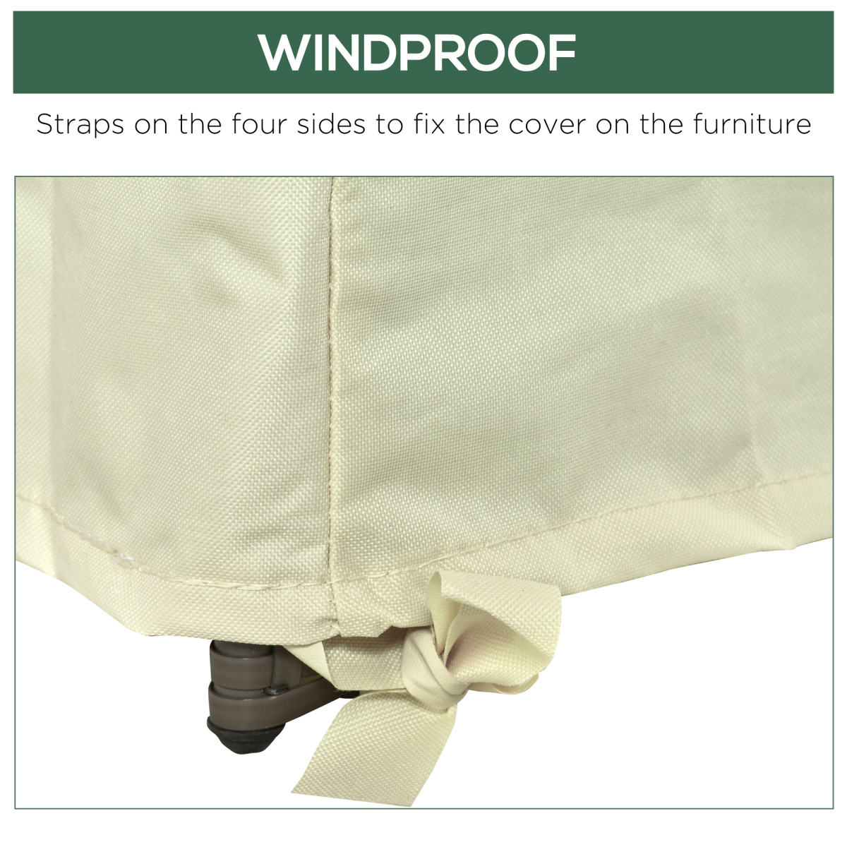 Outsunny Waterproof Oxford Patio Furniture Cover for Single Chair, Beige