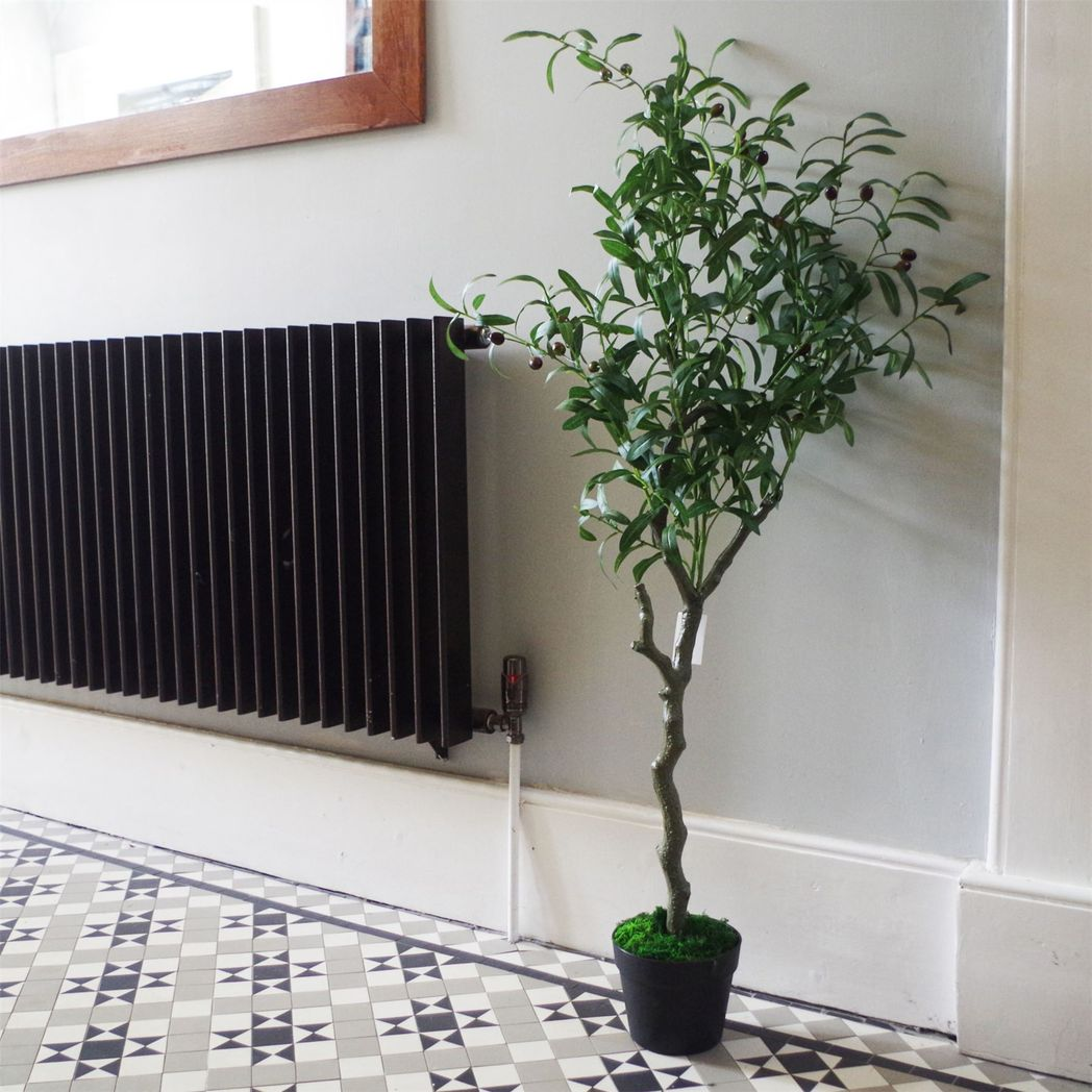 Leaf 120cm Artificial Olive Tree in Moss-Covered Pot Natural Style